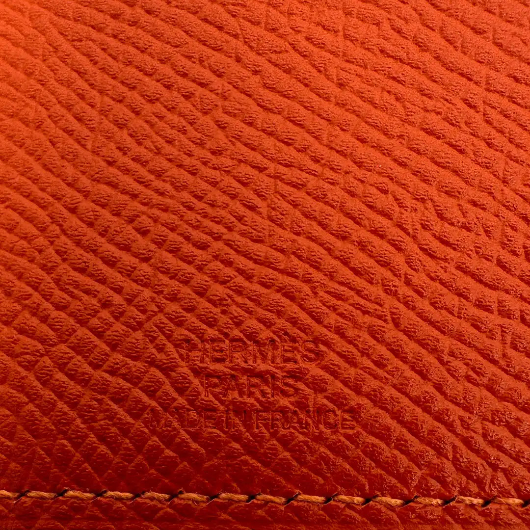 Hermés Pass-Etui Tarmac Dot PM Passhülle Orange Fullset / neu Hermès