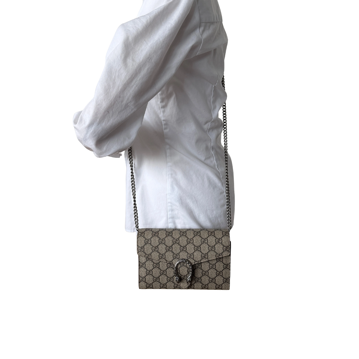 Gucci Dionysus GG Supreme Wallet on Chain / neuwertig Gucci