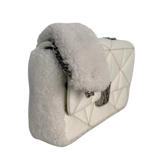 MCM Travia Shearling Shoulder Bag Off- White / neuwertig MCM