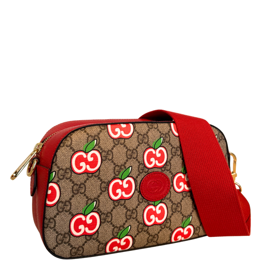 Gucci GG Supreme Apple Camera Bag Rot / sehr gut Gucci
