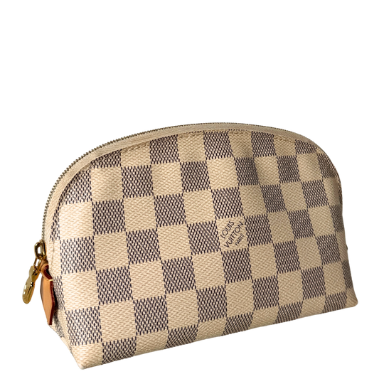 Louis Vuitton Cosmetic Pouch PM Damier Azur N60024 Beige / sehr gut Louis Vuitton