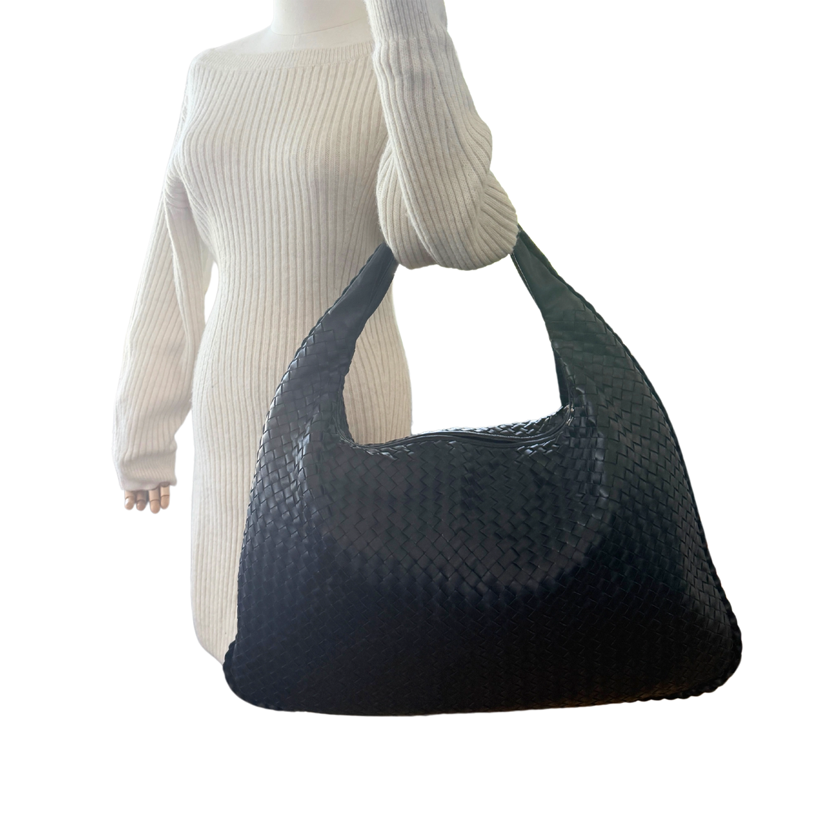 Bottega Veneta Hobo Tasche Large Schwarz / neuwertig Bottega Veneta