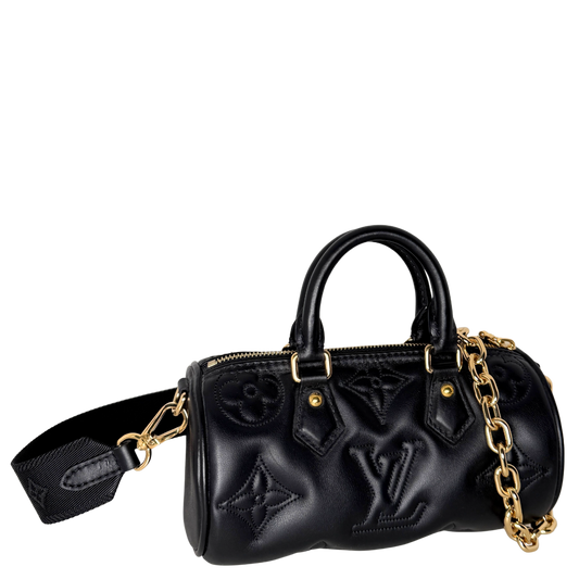 Louis Vuitton Papillon BB Bubblegram Handtasche Schwarz / sehr gut Louis Vuitton