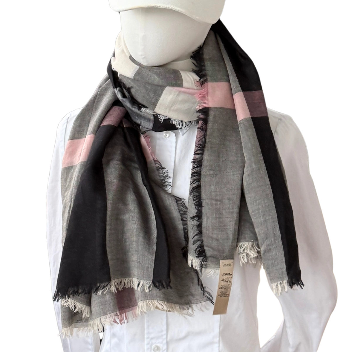 Burberry Tuch Nova Check grau schwarz / neuwertig Burberry