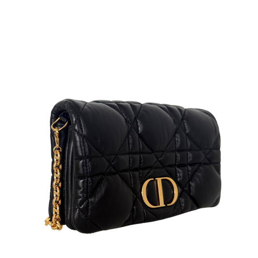 Dior Caro Tasche Small Cannage Kalbsleder Schwarz / sehr gut Dior