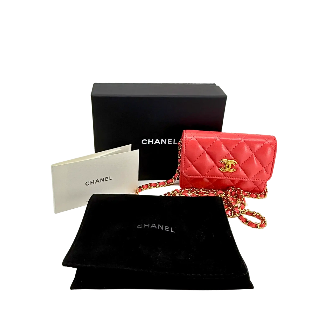 Chanel Mini Wallet on Chain rosa apricot selten / ungetragen Chanel