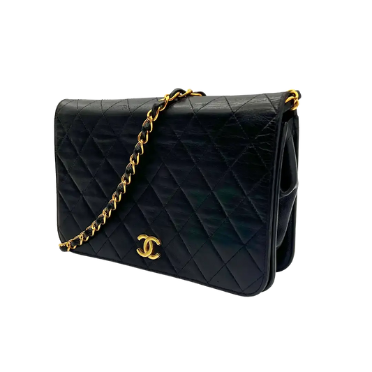 Chanel Timeless Wallet on Chain WOC Vintage Lammleder schwarz / gut Chanel
