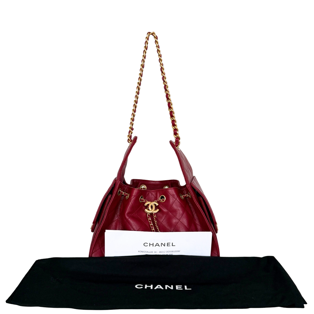 Chanel 25 Small Hobo Bag Dunkelrot / neuwertig Chanel