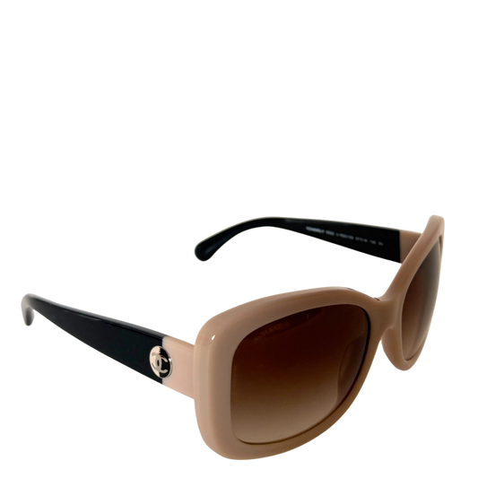 Chanel Acetate Square Frame Sonnenbrille 5322 Beige / neuwertig Chanel