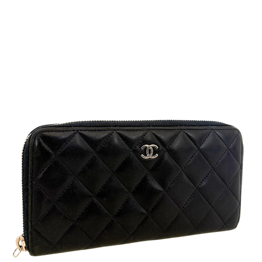 Chanel CC zip-around Geldbörse Dunkelblau / gut Louis Vuitton