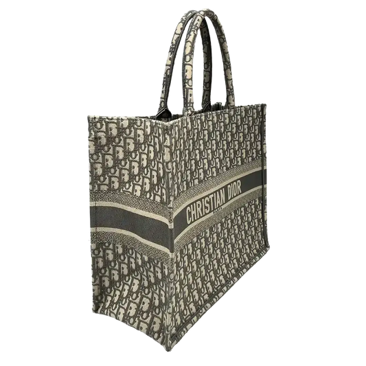 Christian Dior Book Tote Large Oblique grey / Ungetragen - Echtheitscheck