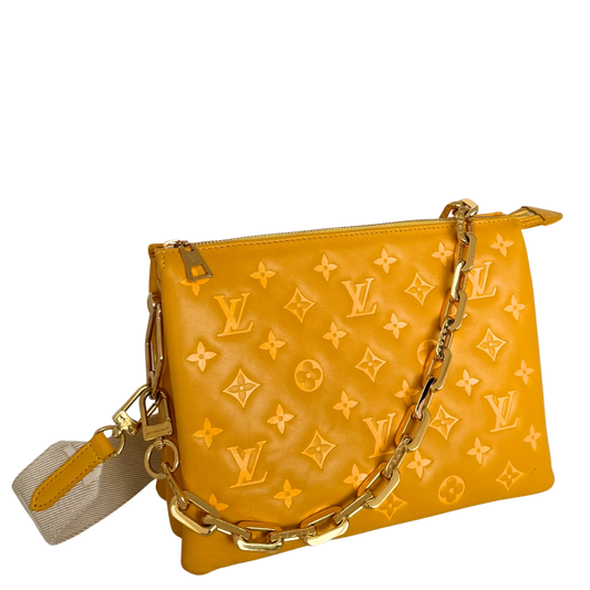 Louis Vuitton Monogram Empreinte PM Coussin Handtasche Gelb / gut Louis Vuitton