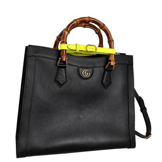 Gucci Großer Diana Bamboo Shopper Schwarz / gut Gucci