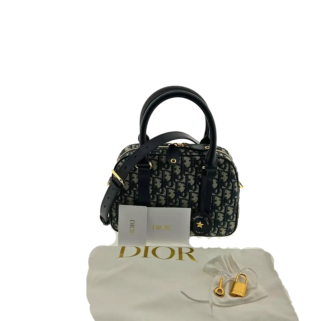 Dior Mittelgroße D-Vibe Bowlingtasche 2024 / ungetragen Dior