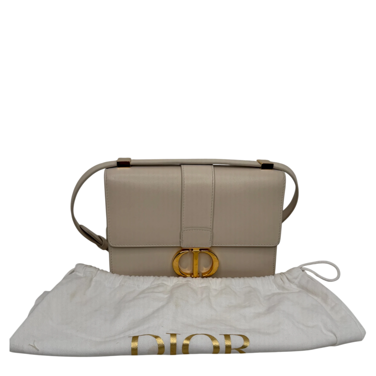 Dior Cream 30 Montaigne Flap Handtasche Cream Leder / gut Dior