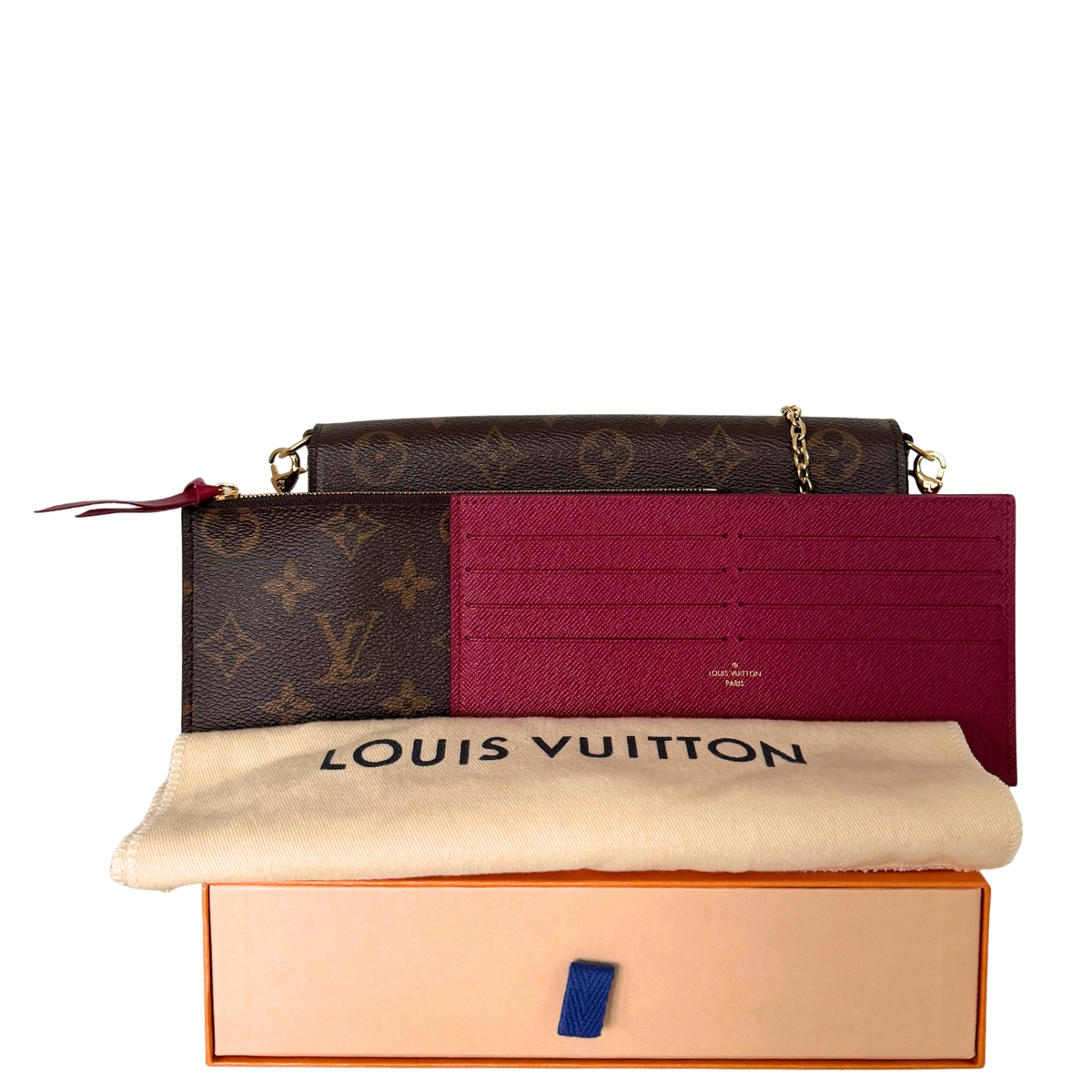 Louis Vuitton Félicie Pochette Braun / sehr gut Louis Vuitton