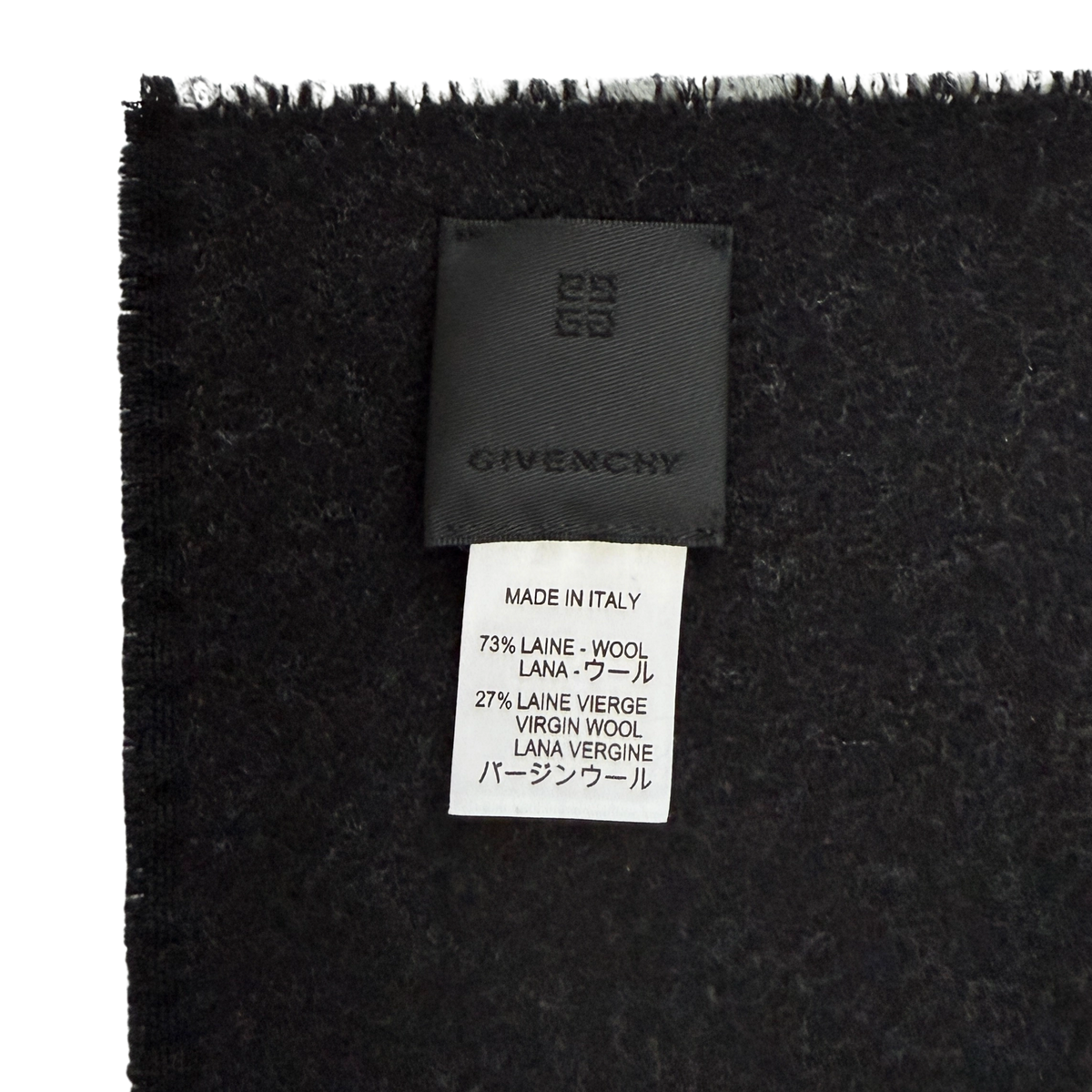 Givenchy Scarf in Black Wool / as new