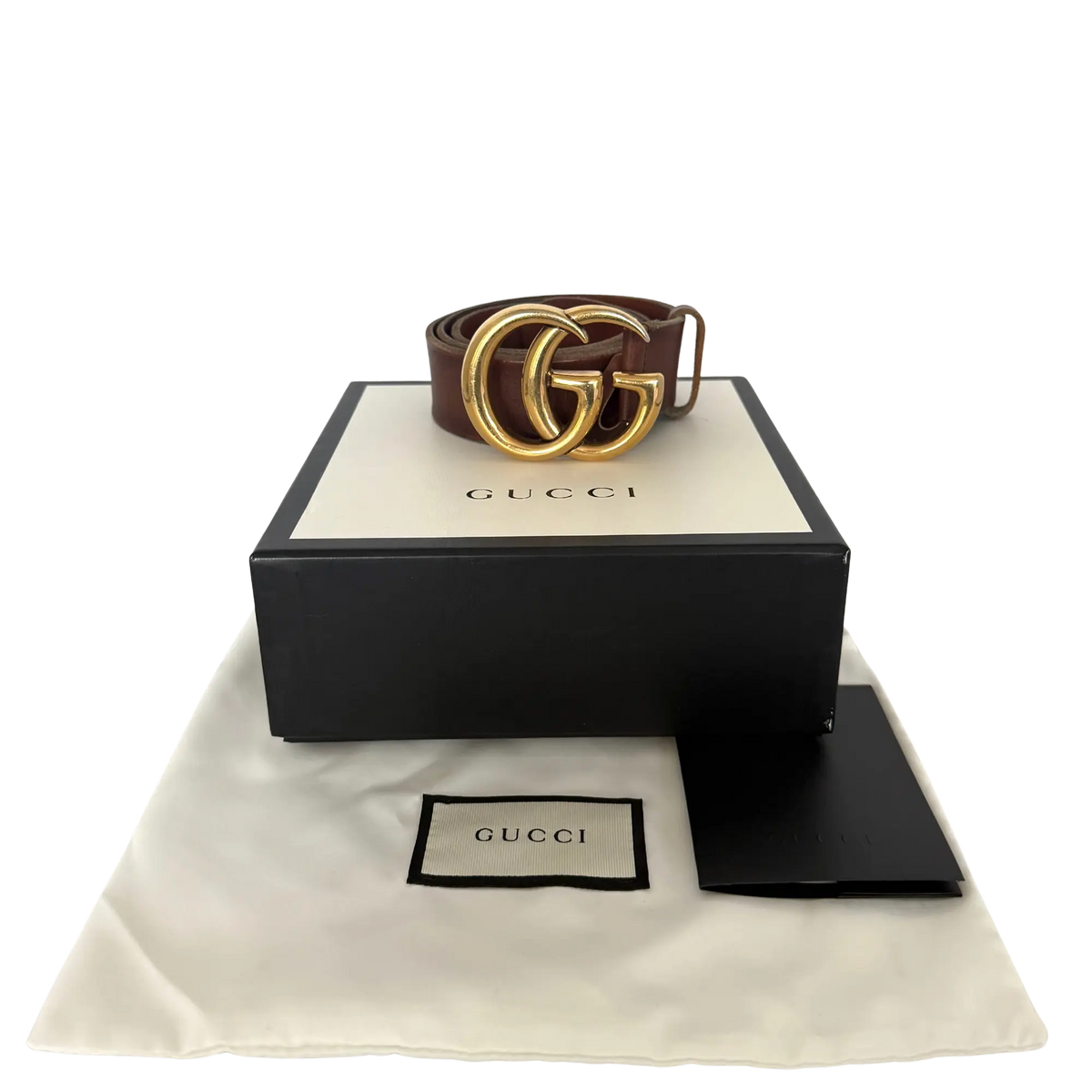 Gucci Marmont Gürtel Braun 75cm / akzeptabel Gucci