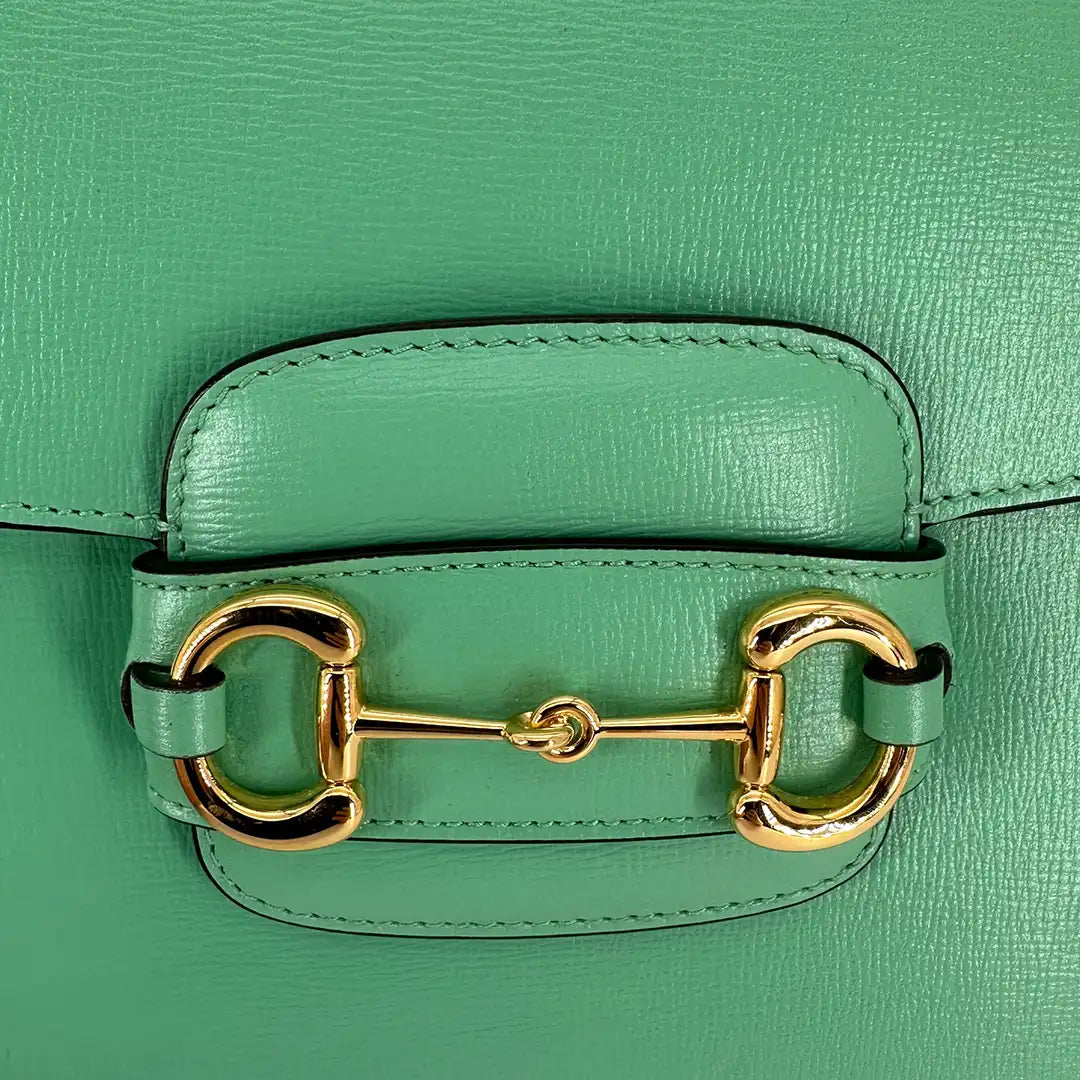 Gucci 1955 Schultertasche Horsebit grün / sehr gut Gucci