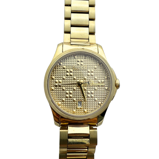 Gucci G-Timeless Damenuhr (YA126553) Gold / sehr gut Gucci
