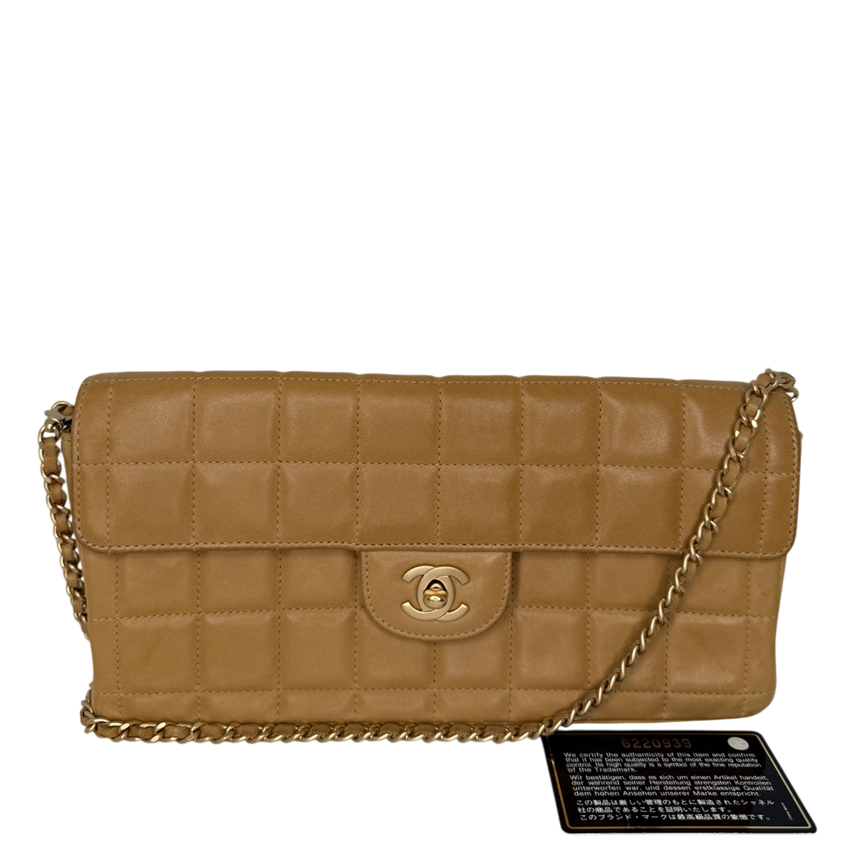 Chanel Chocolate Bar Bag Lammleder braun / sehr gut Chanel