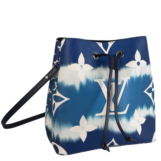 Louis Vuitton NéoNoé MM Escale Monogram Giant Blau Weiß Silber – Ansicht 2