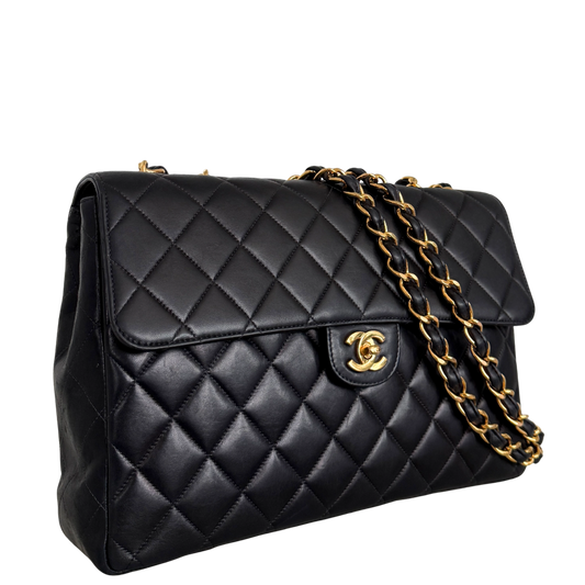 Chanel Timeless Jumbo Single Flap Tas Zwart