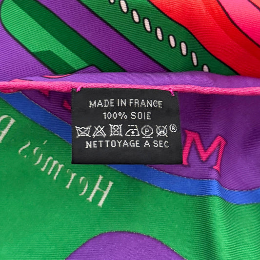 Hermès Dreieckstuch Moderne Rot Pink / neuwertig Hermès