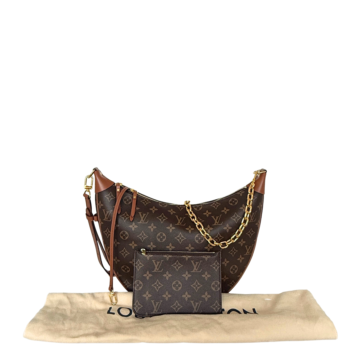 Louis Vuitton Loop Hobo Monogram Canvas M46311 Braun / neuwertig Louis Vuitton
