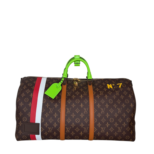 Louis Vuitton Keepall Bandoulière 55 Virgil Abloh No. 7 Fullset / ungetragen Louis Vuitton