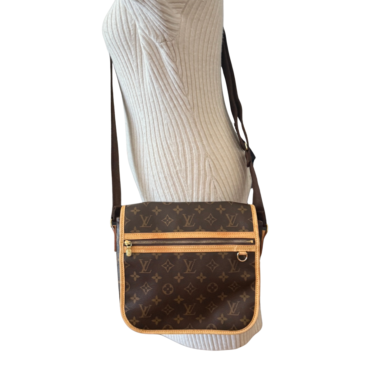 Louis Vuitton Monogram Messenger Tasche Bosphore PM Braun / gut Louis Vuitton