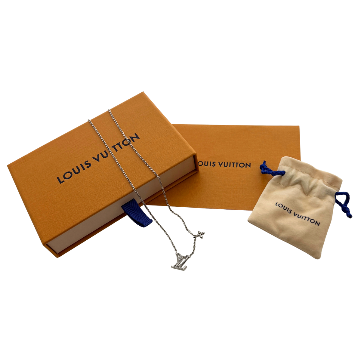 Louis Vuitton LV Iconic Necklace Palladium Full Set / like new