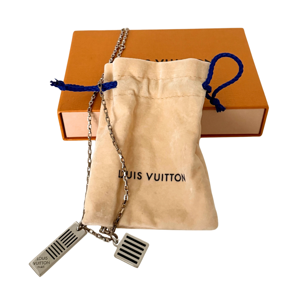 Louis Vuitton Damier Collier M62490 Silber / sehr gut Louis Vuitton
