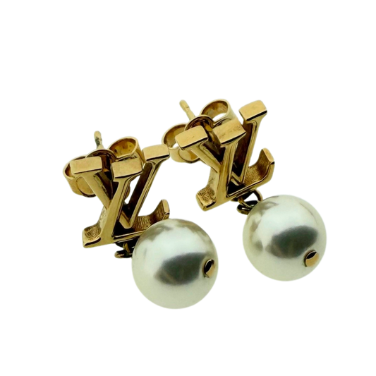 Louis Vuitton LV Iconic Louisa Earrings Gold Full Set / As New