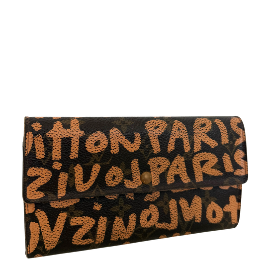 Louis Vuitton Stephen Sprouse Graffiti Geldbörse Braun / gut Louis Vuitton