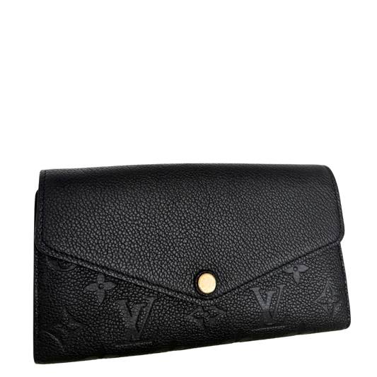 Louis Vuitton Sarah Geldbörse Monogram Empreinte M61182 Schwarz / sehr gut Louis Vuitton