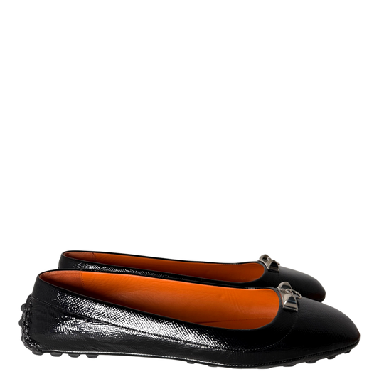 Hermès Liberty Ballerinas Größe 39 1/2 Schwarz / sehr gut Hermès