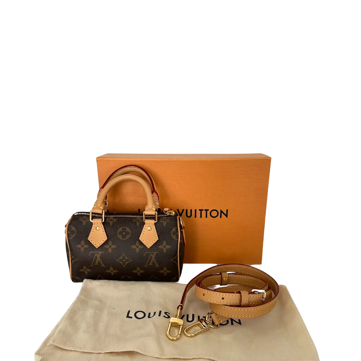 Louis Vuitton Nano Speedy Monogram Canvas braun 2023 M81085 / neuwertig Louis Vuitton