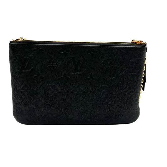 Louis Vuitton Pochette Double Zip M68568 Empreinte Leder schwarz / ungetragen Fullset Louis Vuitton