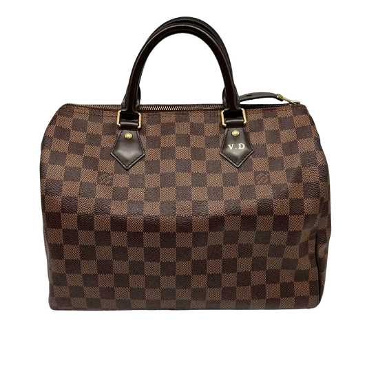 Louis Vuitton Speedy 30 Damier Ebene Canvas Tasche / sehr gut Echtheitscheck
