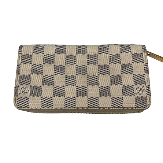 Louis Vuitton Zippy Damier Azur Canvas Geldbörse / gut Louis Vuitton