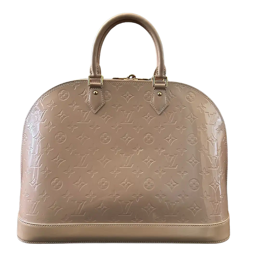 Louis Vuitton Alma GM Vernis Leder beige / neuwertig Louis Vuitton
