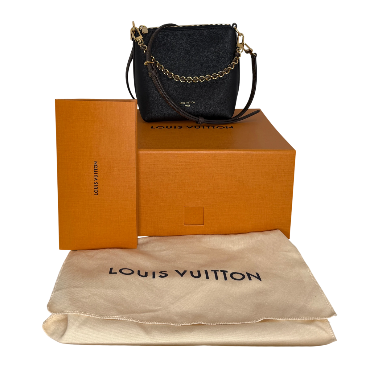 Louis Vuitton Multipass Mini Kalbsleder Schwarz Gold Full Set – Ansicht 10