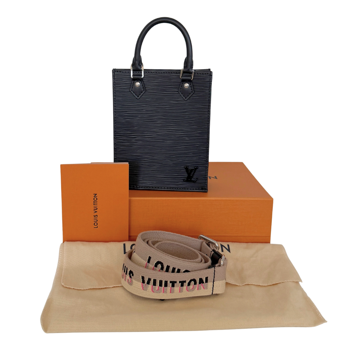 Louis Vuitton Petit Sac Plat Epi Leder schwarz M81238 Fullset / neuwertig Louis Vuitton