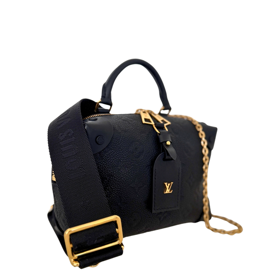 Louis Vuitton Petite Malle Souple Leder M45393 schwarz Fullset / neuwertig Louis Vuitton