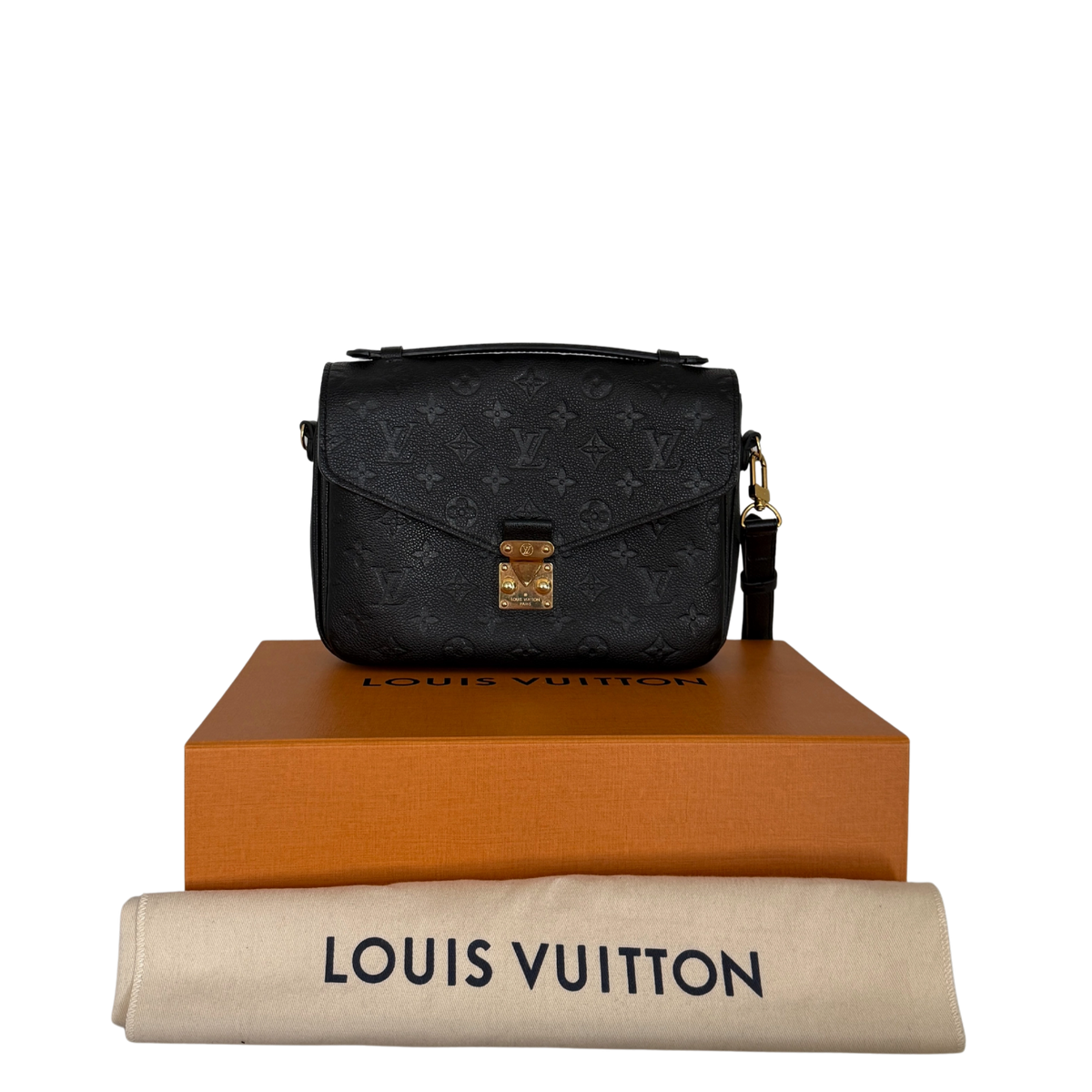 Louis Vuitton Pochette Métis Empreinte Leder M41487 Schwarz Fullset / sehr gut Louis Vuitton