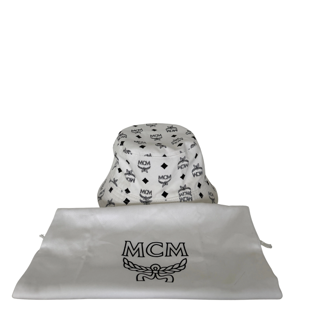 MCM Visetos Bucket Hat Weiß / neuwertig MCM