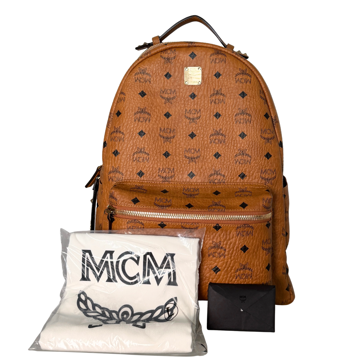 MCM Stark Rucksack in Visetos Cognac