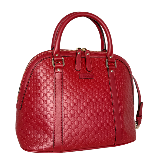 Gucci Mittelgroße Microguccissima Dome Handtasche Rot / sehr gut Gucci