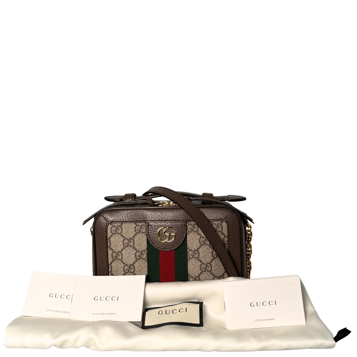 Gucci Ophidia GG Mini Schultertasche Braun / sehr gut Gucci